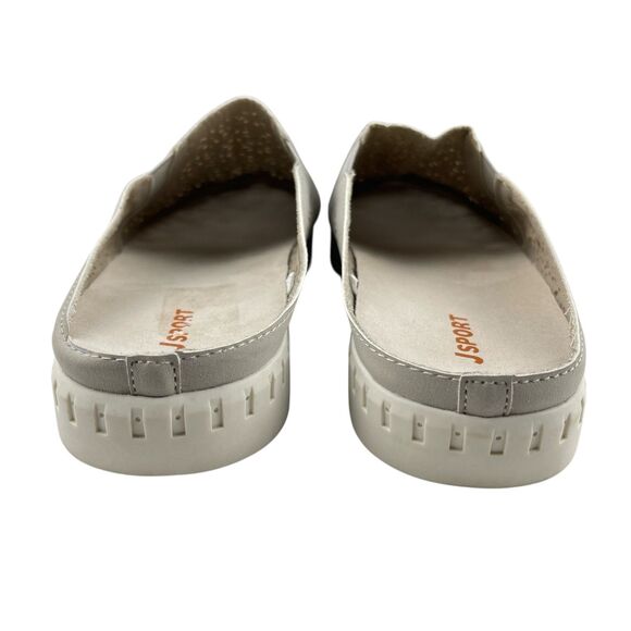 JSPORT Women’s Slip-On Mules Size 10M Gray Perforated Comfort Casual Shoes - Picture 5 of 10